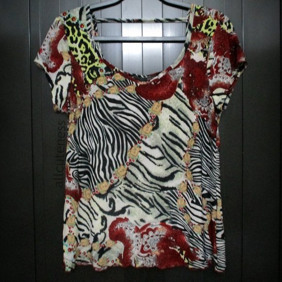(NWOT) Celle Juniors Plus Size Scoop Neck Top Size 2X - Picture 1 of 6